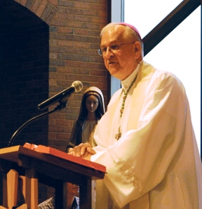bellarmine Archbishop Joseph E. Kurtz spoke at Bellarmine University’s Our Lady of the Woods Chapel Oct. 4 to commemorate the 50th anniversary of Vatican II.