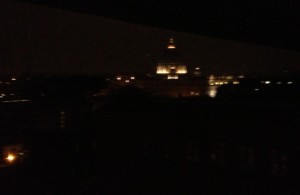 It is raining in Rome but the dome of St. Peter's Basilica still shines bright!