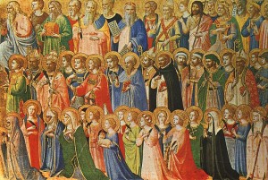 The Forerunners of Christ with Saints and Martyrs  by Fra Angelico