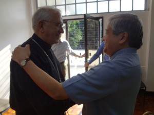 Meeting with Archbishop Socrates Villegas of Lingayen-Dagupan and President of the Filippino Bishops' Conference.