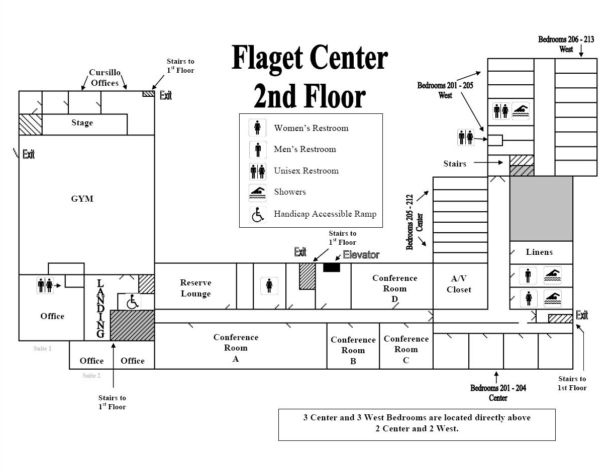 Flaget Center 2nd Floor Map