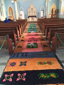 The alfombra at the Church of the Annunciation in Shelbyville