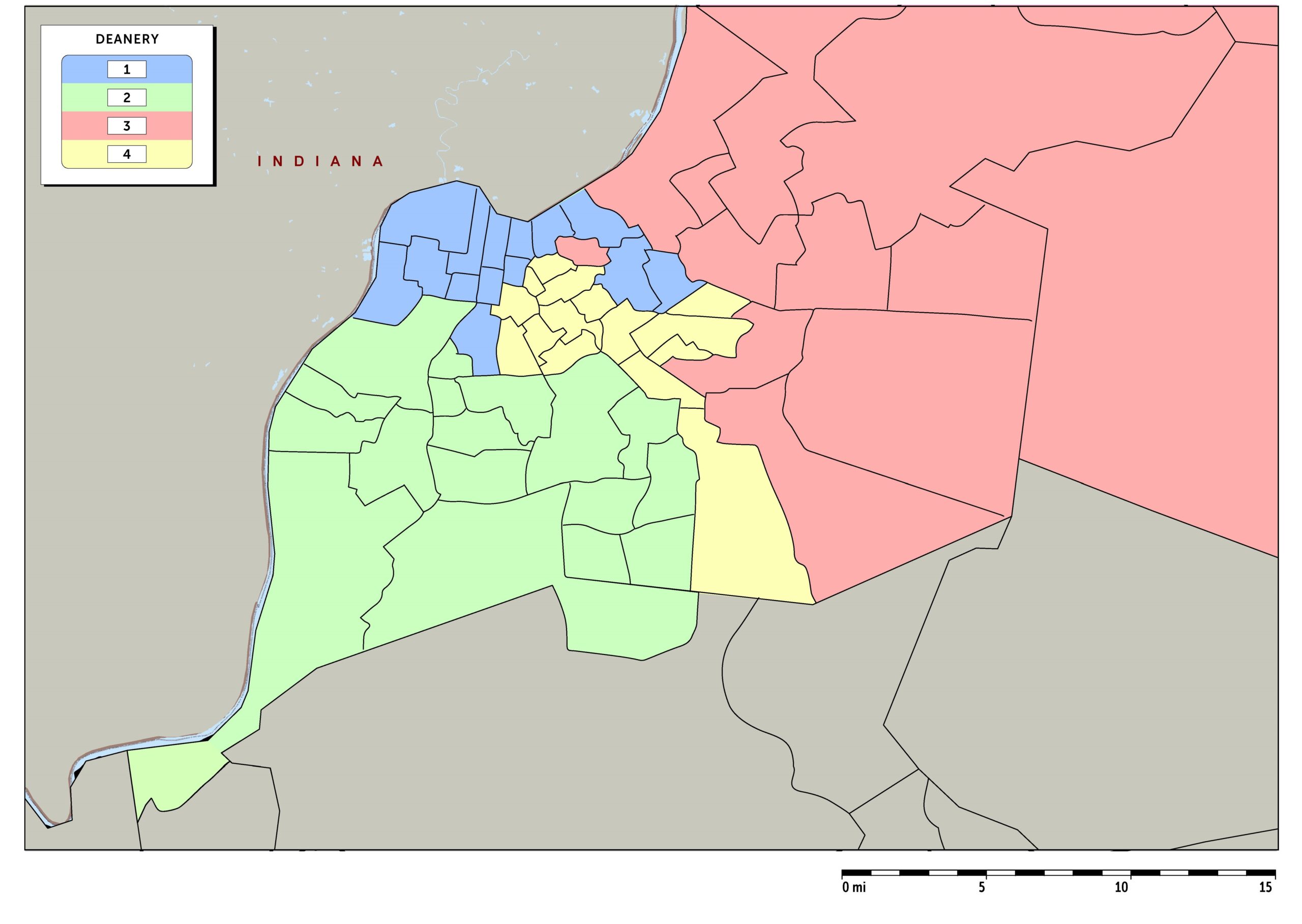 Map of Deaneries – Jefferson County (2025) no date
