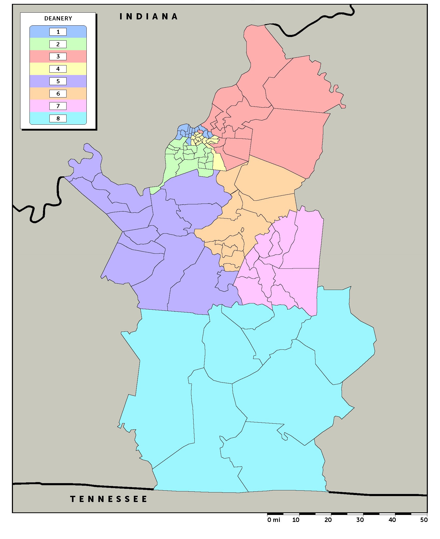 Map of Deaneries – Overall (2025) no title